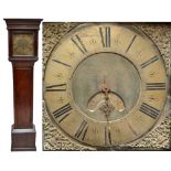 A late 18th century oak longcase clock,