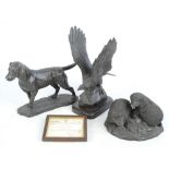 A Heredities limited edition figure of an eagle on a rock by Tom Mackie,