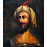 UNATTRIBUTED (18th/19th century); oil on canvas, head and shoulders portrait of a Turk, unsigned,