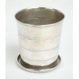 GORHAM MANUFACTURING COMPANY; an Edward VII hallmarked silver collapsible beaker of tapering form,