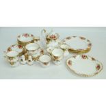 A Royal Albert 'Old Country Roses' pattern decorated ware comprising teapot, six trios,