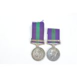 Two General Service Medals, Palestine and Palestine 1945-48 bars; A. & S. H., 4453206 Pte. M.