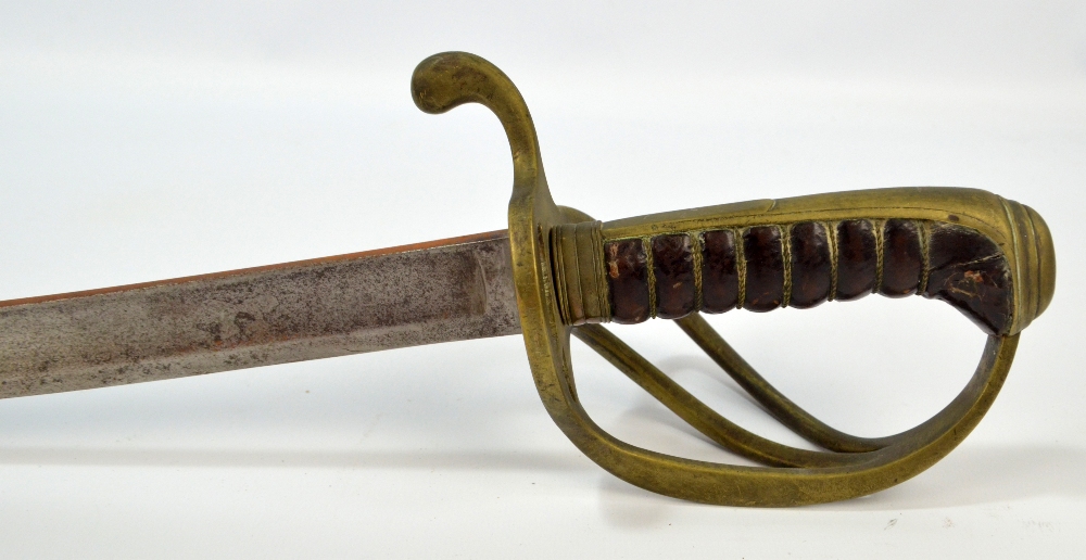 A 19th century sword with wire bound grip, - Image 3 of 9