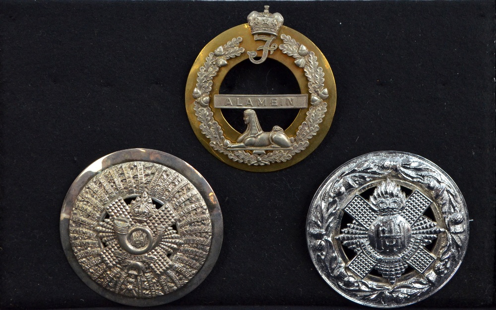 A collection of militaria including named bed plates for Black Watch and Highland Light Infantry, - Image 2 of 4