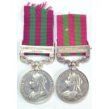 Two India Medals (1896), Punjab Frontier 1897-98 bars; 2d Bn Arg & Suth'd Highrs, 3988 Pte. H.