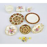 A group of various Royal Worcester pieces to include a 'Derby Posies' trinket box and pin dish and