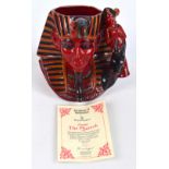 A Royal Doulton flambé limited edition character jug D7628 'The Pharaoh', numbered 420/1500,