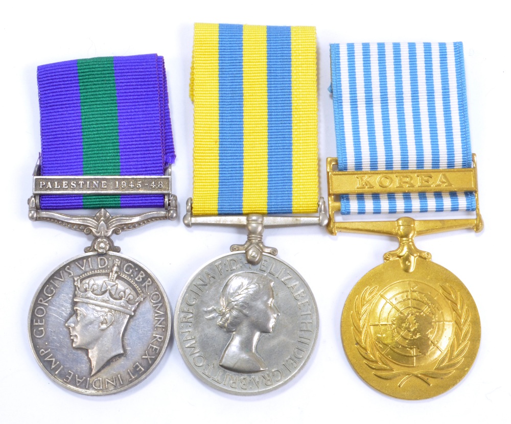 Group of three: General Service Medal with Palestine 1945-48 bar,