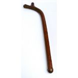 A 19 century Fijian Kiakavo gunstock club with carved decoration to the underside and knot shaft,