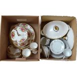 A Royal Albert 'Old Country Roses' pattern decorated four setting tea set comprising trios,
