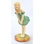 A Royal Worcester figure 'Sauee', modelled by Phoebe Stabler, puce printed marks to base,