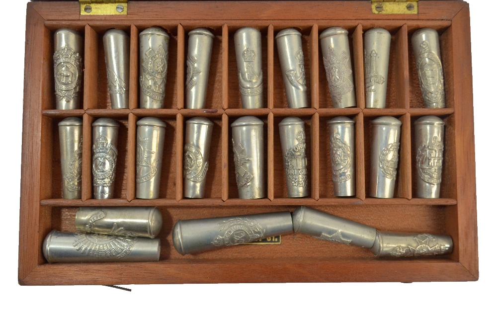 A collection of regimental swagger sticks and canes with white metal tops (some hallmarked silver) - Image 2 of 2