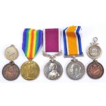 Army Long Service and Good Conduct Medal (Edward VII) and WWI duo (War and Victory); 1 Bn. A. & S.