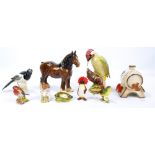 A small number of Beswick figures to include 'Shire Horse', 'Woodpecker', 'Robin',