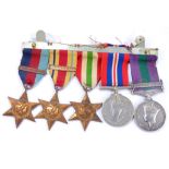 Group of five: General Service Medal with Palestine 1945-48 bar, WWII 1939-1945,