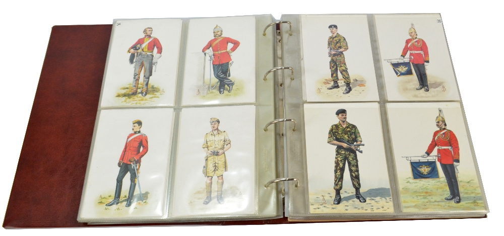 Four folders of British and international military postcards printed with illustrations after - Image 4 of 5