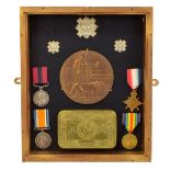 A WWI Trio, Distinguished Conduct Medal and Memorial Plaque; 1st High. L., 9741 Pte./L. Cpl. P.