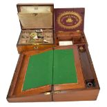 A mahogany Windsor & Newton paint box with fitted interior, 23 x 18 x 8cm,