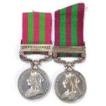 Two India Medals (1896), Punjab Frontier 1897-98 bars; 2d Bn Arg & Suth'd Highrs, 4101 Pte. H.