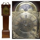 A late 18th century mahogany longcase clock,
