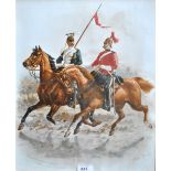AFTER HARRY PAYNE; coloured print, 'Trooper, 17th (Duke of Cambridge's) Lancers - Trooper,