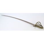 A 19th century sword with wire bound grip,