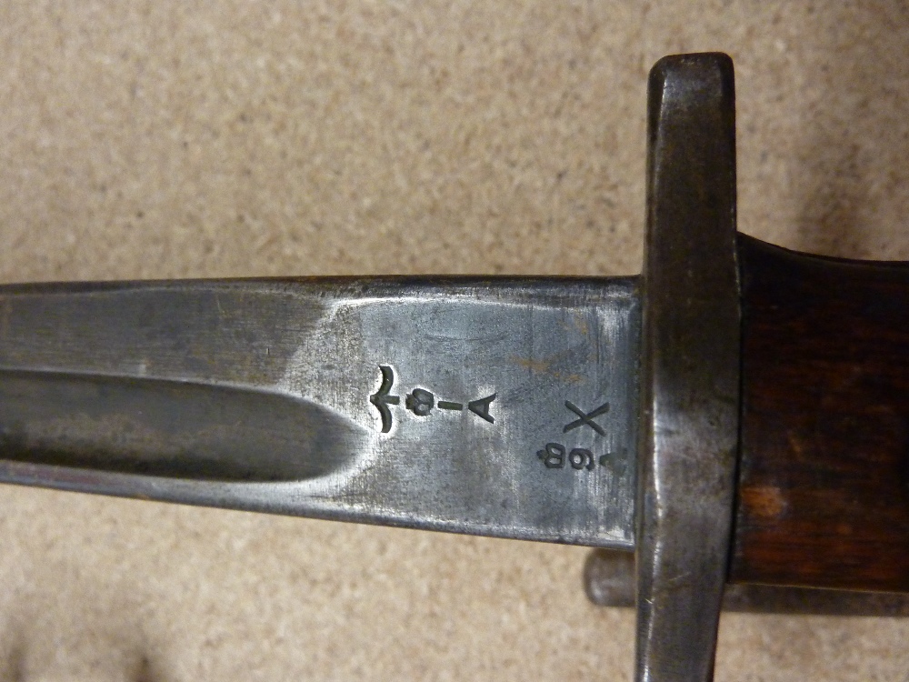 Five WWI period bayonets, including one stamped to the blade 'Waffenfabrik', - Image 6 of 10