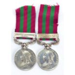 Two India Medals (1896), Punjab Frontier 1897-98 bars; 2d Bn Arg & Suth'd Highrs, 4279 Pte. R.