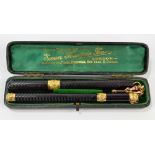 A cased Swan Mabie Todd & Co black bodied 'No.