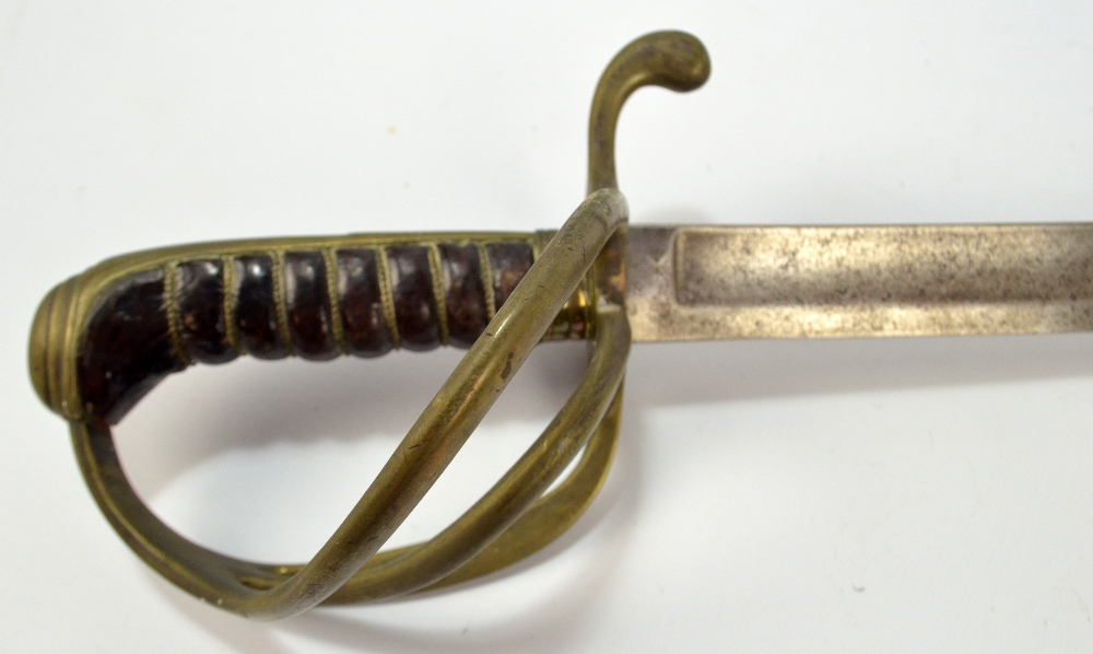 A 19th century sword with wire bound grip, - Image 4 of 9