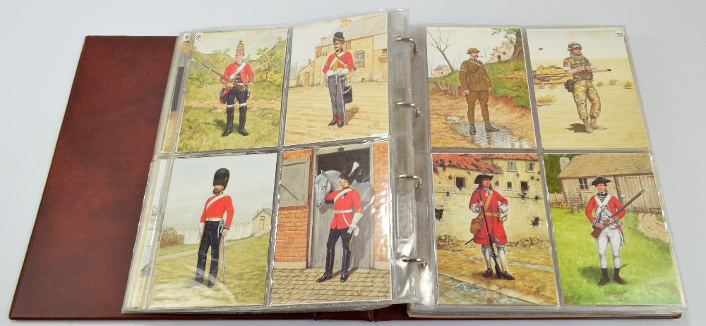 Four folders of British and international military postcards printed with illustrations after - Image 2 of 5