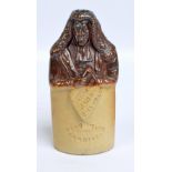 A Belper & Denby Bournes Potteries Derbyshire reform flask, inscribed 'The Second Magna Charter',