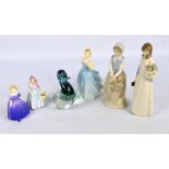 Three Royal Doulton figures; HN2178 'Enchantment', HN1370 'Marie' and HN2109 'Wendy',