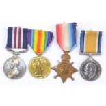 Military Medal and WWI Trio; (4/) Arg. & Suth'd. Hdrs., S-7969 Pte. J. S. Ferguson.