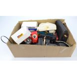 A small collection of vintage cameras to include Polaroid, Kodak EK8 instant camera, Zenit,