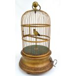 An unusual large 19th century singing bird cage automaton,