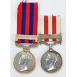 Duplicates; India General Service Medal (1854), Umbeyla bar, and Indian Mutiny Medal (1858),