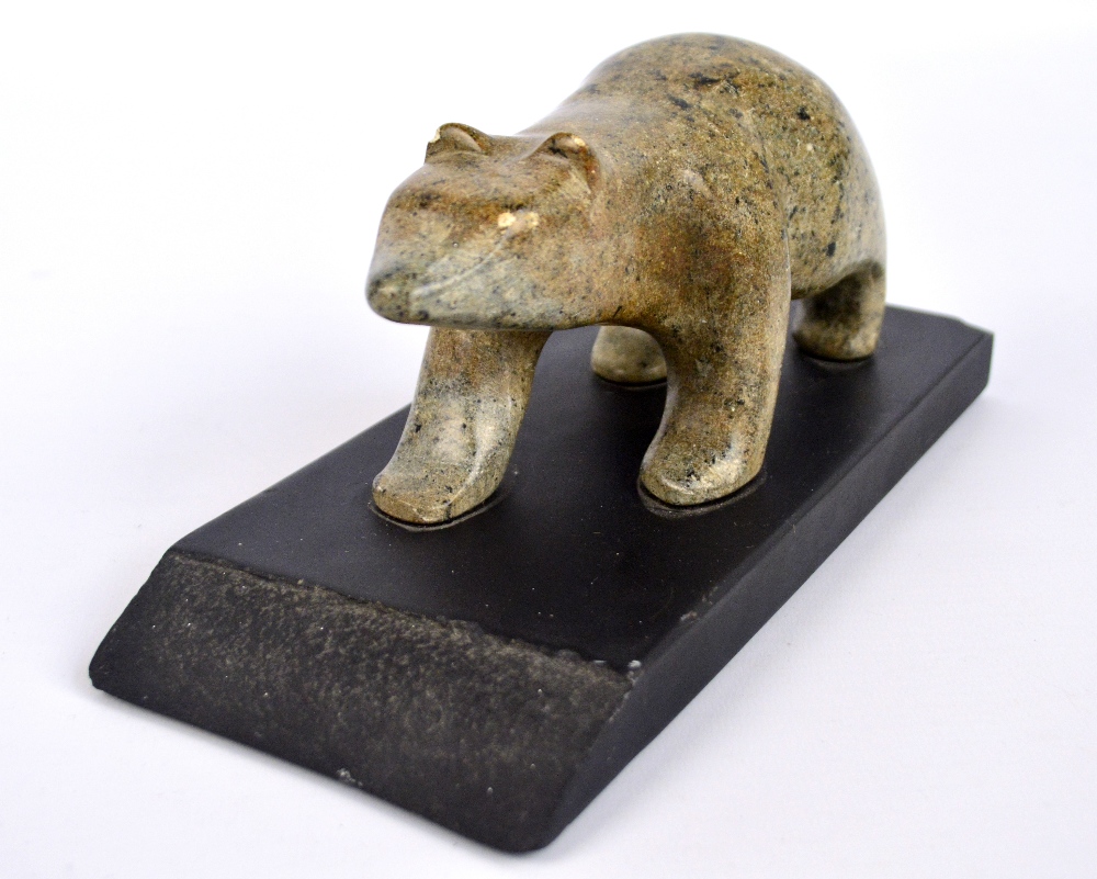 WJ (BILL) SKELLY; a carved soapstone polar bear produced for the Boreal Studio,