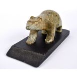 WJ (BILL) SKELLY; a carved soapstone polar bear produced for the Boreal Studio,