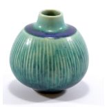 EVA STAEHR-NIELSON (1911-1976) for Saxbo; a small stoneware bud vase covered in turquoise glaze,