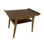 MYER; a walnut veneered shaped plywood 1960s coffee table,