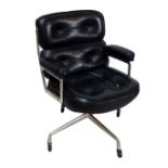 CHARLES EAMES FOR HERMAN MILLER; an Eames Executive work chair also known as a Time-Life chair,