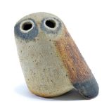 ROSEMARY WREN (1922-2013) for Oxshott Pottery; a stoneware owl, impressed wren mark, height 12.5cm.