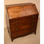 An early 20th century mahogany bureau,