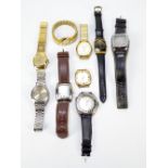 A group of contemporary gentleman's dress wrist watches to include Sekonda, Seiko, Timex etc,