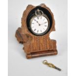 A late 19th century Swiss lady's open face key wind fob watch,