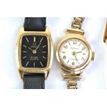 INGERSOLL; a 9ct yellow gold cased manual wind lady's cocktail wristwatch,