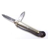 RODGERS; a WWI military issue wire cutter knife with can opener, single blade,