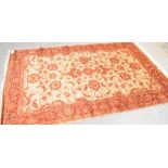 A red ground Keshan carpet, 280 x 200cm.