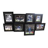 A selection of photographs signed by various Everton FC footballers to include Tony Hibbert,